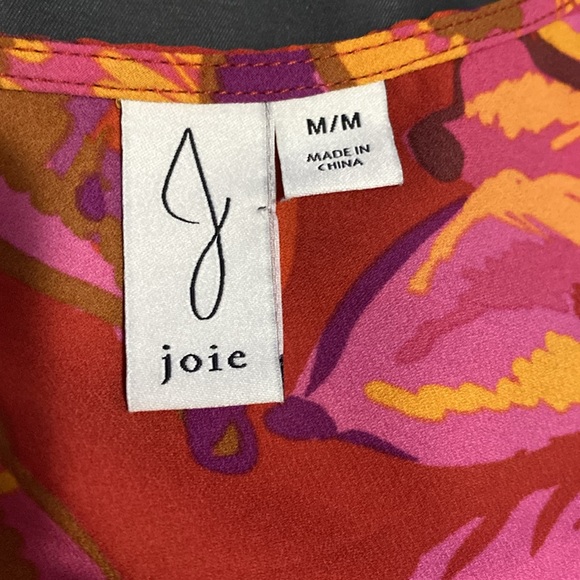 NWOT Joie Parsley Ballon VNeck Waits Tie Cropped Blouse Size M - Picture 8 of 12